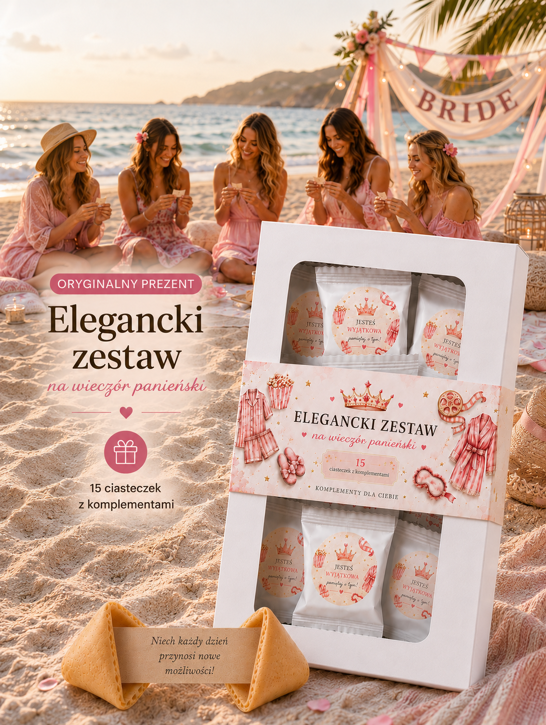 Ciasteczka z wróżbą na wieczór panieński 15 szt.