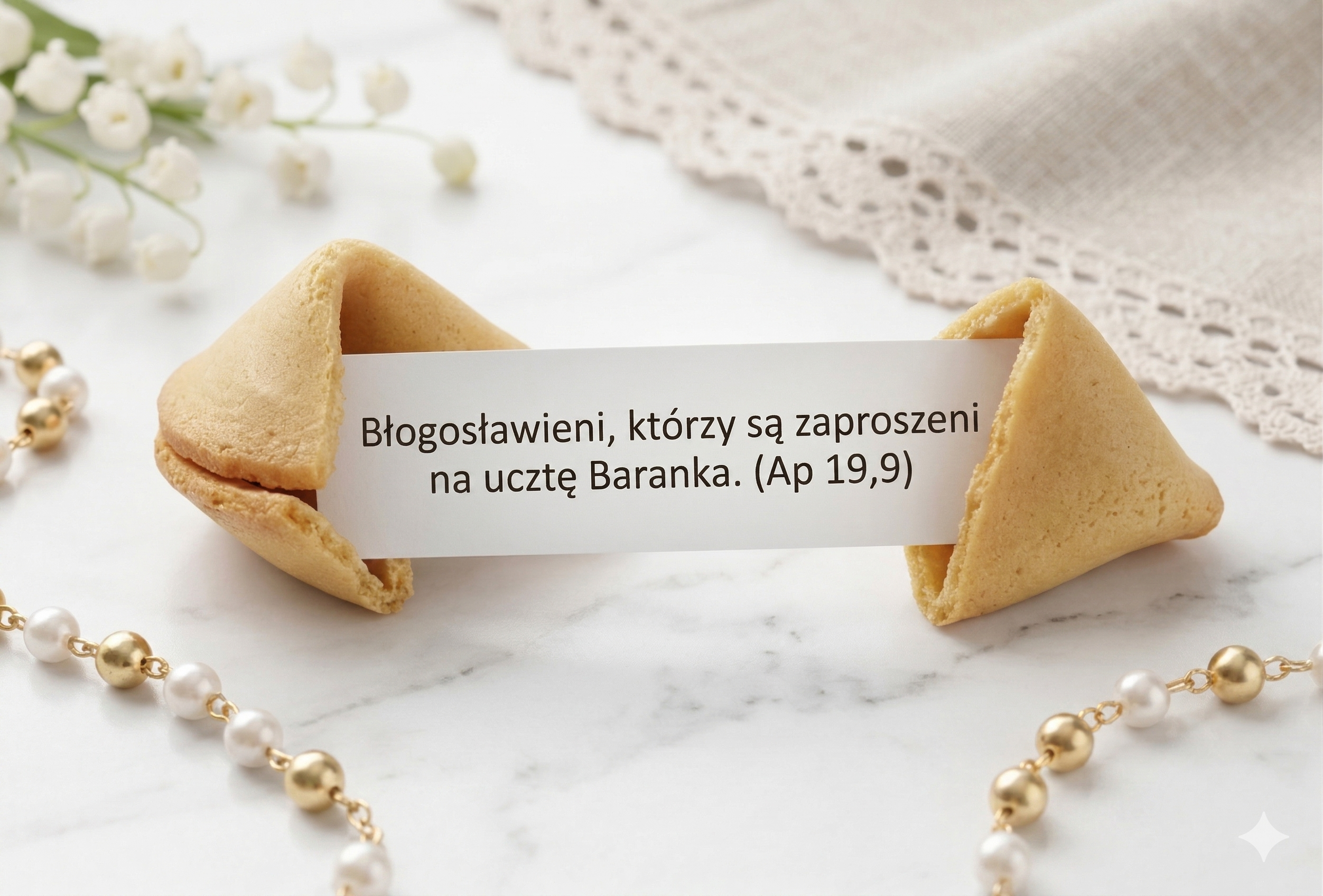 Ciasteczka z cytatami z Pisma Świętego – Elegancki Zestaw na Pierwszą Komunię Świętą