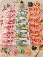 18 ciasteczek z wróżbą – po 6 Matcha, Sakura i White Peach