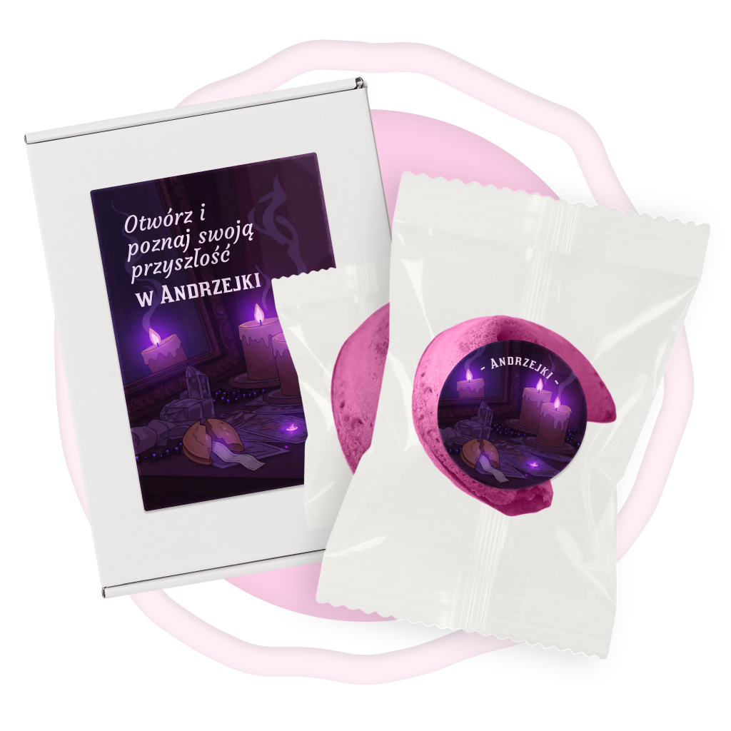 Otwórz i poznaj swoją przyszłość w Andrzejki (Różowe)